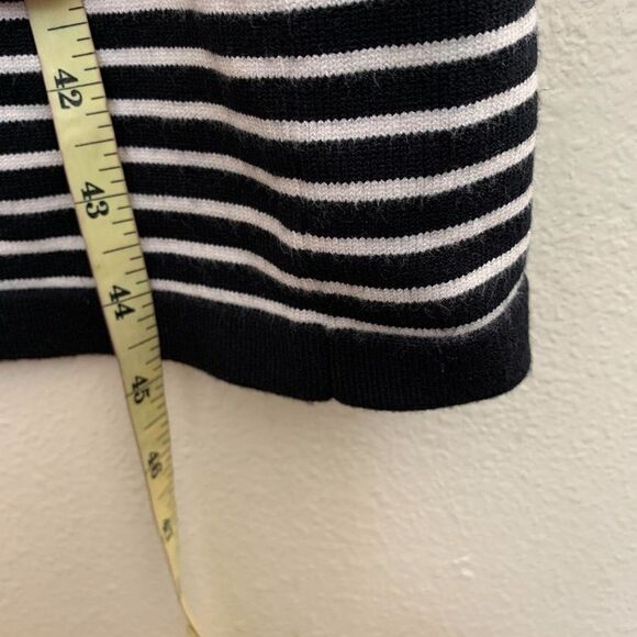 Eliza J Placed Stripe Midi Sweater Dress Plus Size 3X Ivory Black A Line - Picture 7 of 7